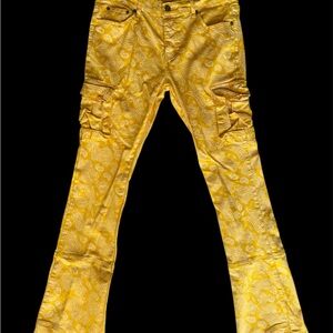 Yellow Paisley valabasas Cargo Pants